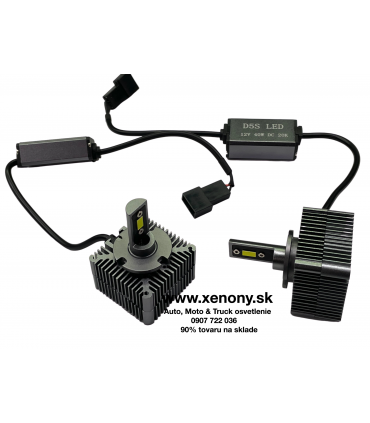 Xenón LED žiarovky D5S, USA CSP Chip, 5000lm,12/24V, farba svetla biela, sada 2 kusy, výmena Plug & Play