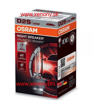 D2S Osram Night Breaker Unlimited Xenarc, 4350K,(2ks)+70% 12V/24V